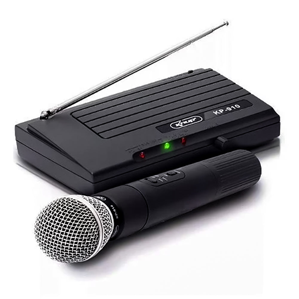 Microfone Sem Fio Wireless VHF 175MHz Alcance de até 40 Metros KP-910